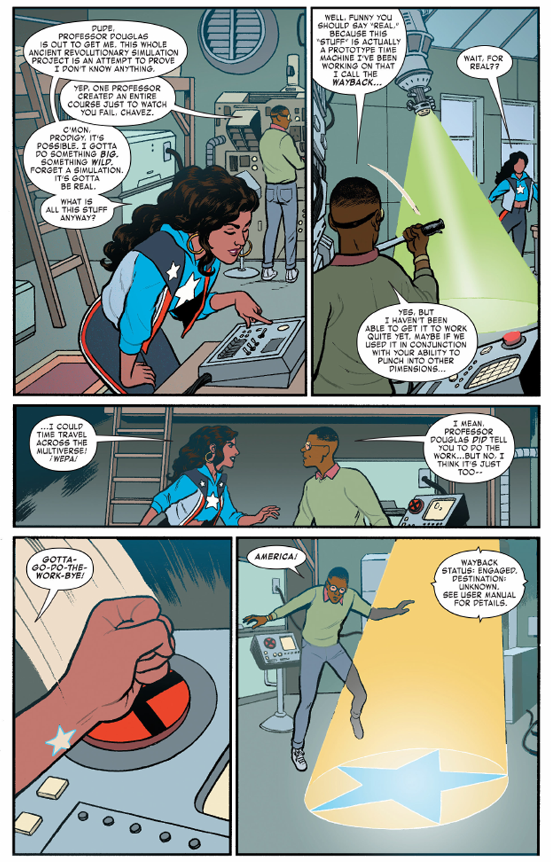 Illustration for article titled America Chavez Is Heading to College—to Punch People Throughout History
